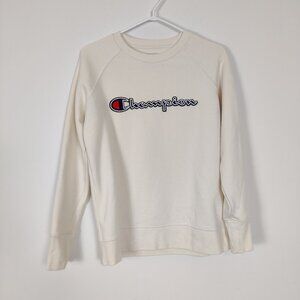 Champion Men's Authentic Athleticwear Sweatshirt Size M White Cotton Blend Sport